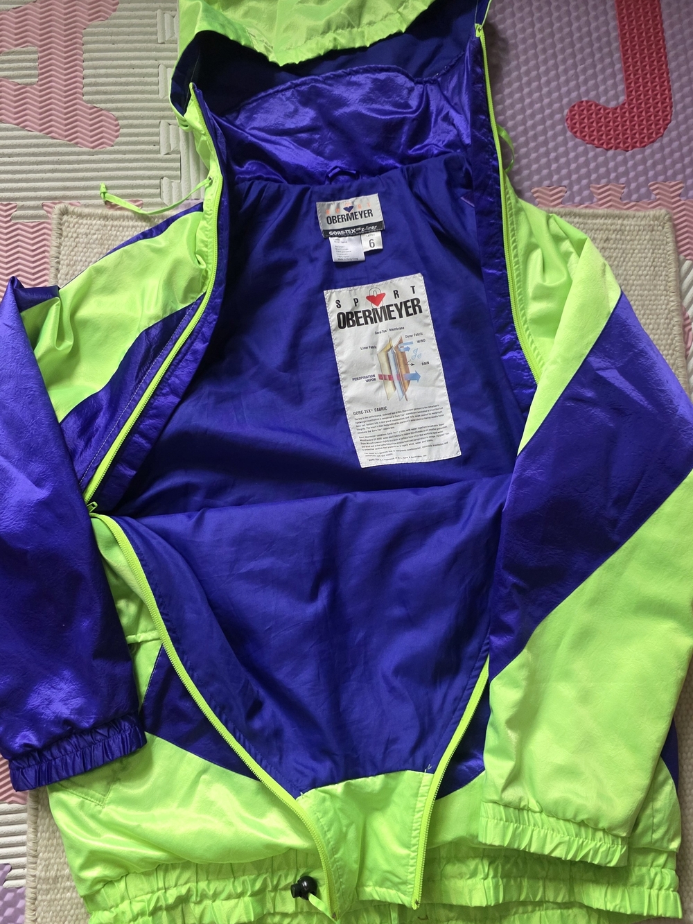 Obermeyer Ladies' #6 Small Neon Green & Purple Jacket